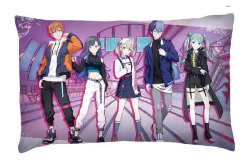 Project Sekai Colorful Hatsune Miku Premium Art Cushion New 53cm BAD Stage! feat. "Brand World" Vol.1, Approx. (Vivid SQUAD)