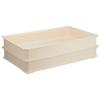 Shinki Gosei Tombo Commercial Food Container, Food Tray, Mochi Box, 12.6L Capacity, Set of 2 (Containers) and 1 (Lid), Ivory, 57.5cm Wide x 35cm Deep