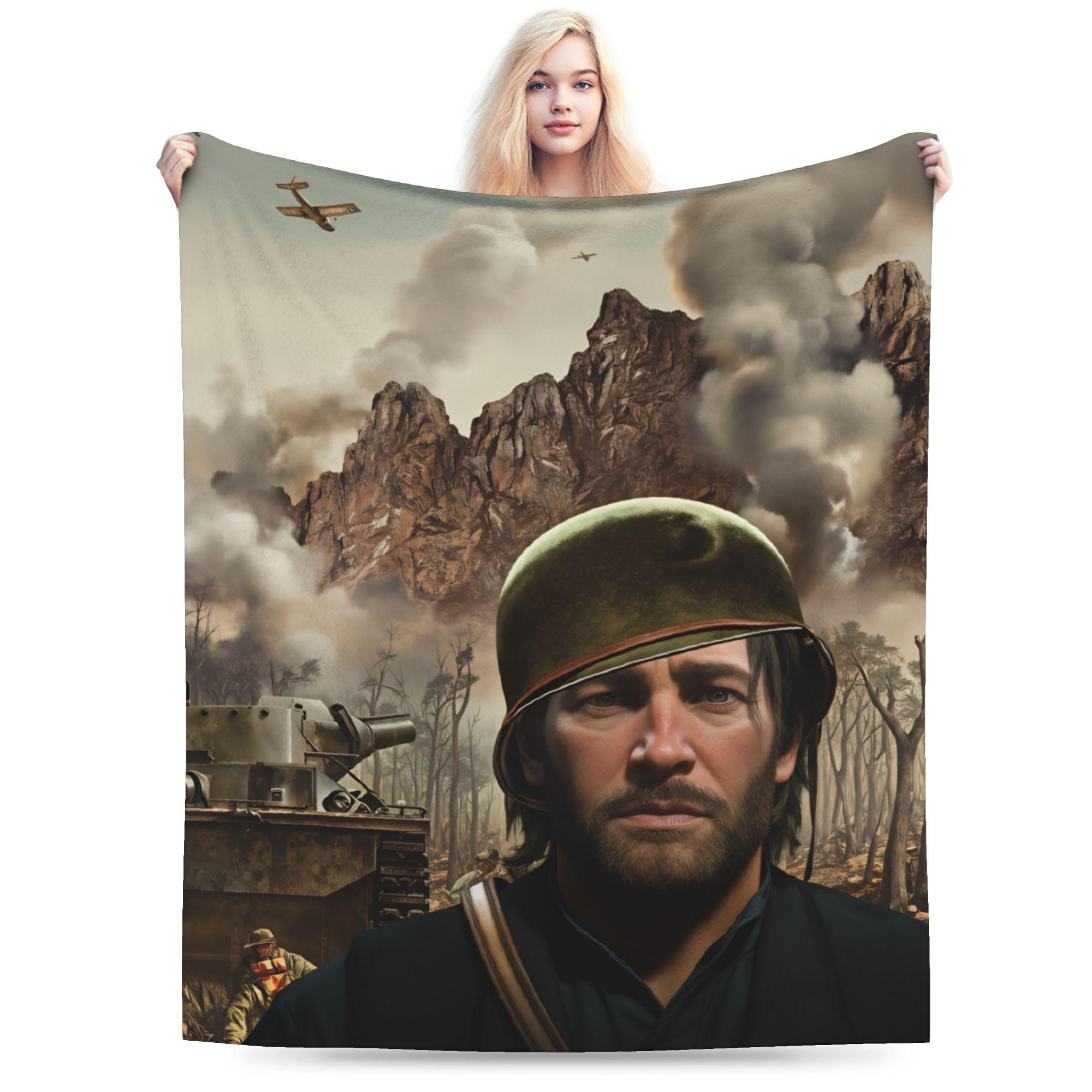 

Arthur RDR 2 Blanket Warm Graphic Plush Throw Blanket For Child Couch Chair Sofa Bed Flannel Bedspread Bed 30x40in