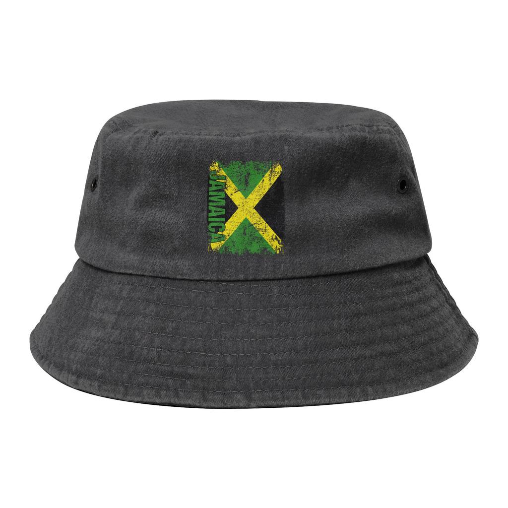 Summer Travel Headwear Jamaica Flag Jamaican Bucket Hat Stylish Hot Sun Hat Boonie Hat Fishing FisherUnisex Hat Outdoor Sports