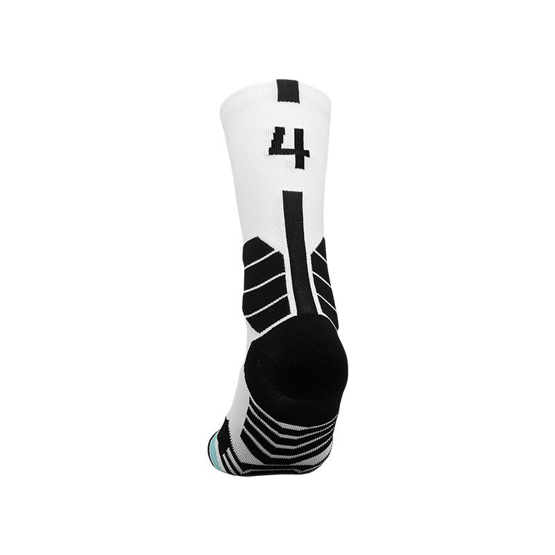 Elite Men's Mid-Calf Basketball Socks - Thickened, High-Top, Digital Star Player Sports Socks