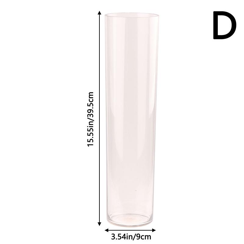 Hydroponic Plants Acrylic Cylinder Vase Transparent Fresh Flowers Decorative Bottles For Wedding Dining Table Centerpieces