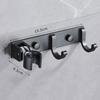 Adjustable Shower Head Holder with Hook Self-Adhesive Showerhead Bracket Wall Mounted Handheld Sprayer Support