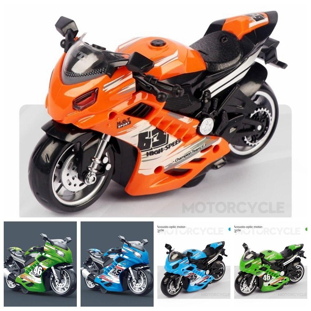 Racing Car Model Simulation Motorcycle Toy Lights Mini Motorcycles Music Toy  Educational