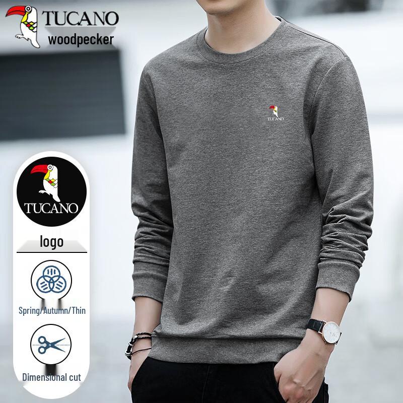 

TUCANO Men s Classic Solid Crew Neck Long Sleeve Sweatshirt 3XL