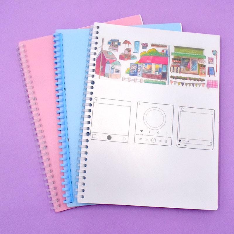 A4/A5 Double-Sided Release Paper Book for Loose-Leaf Journaling with Washi Tape Storage