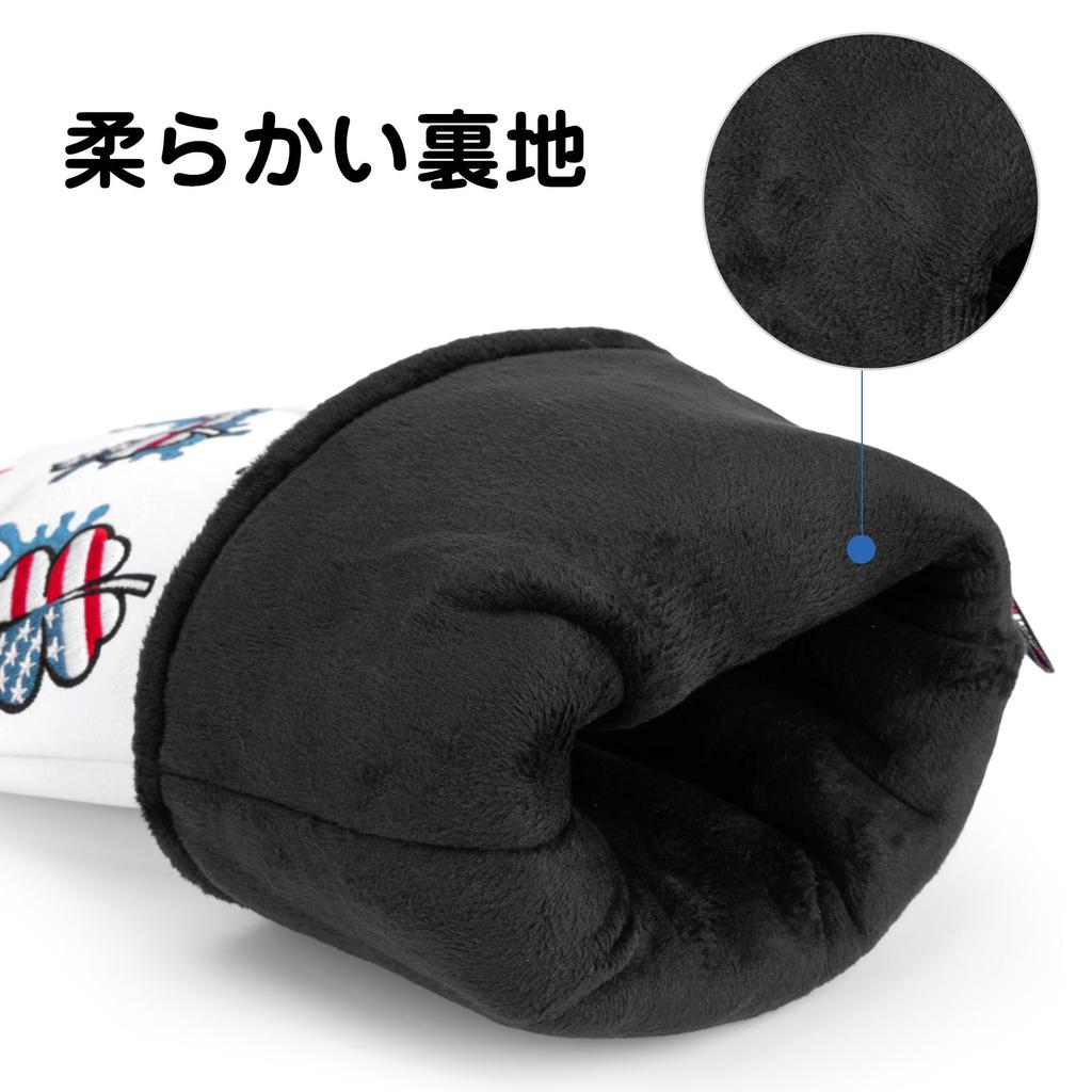 Lucky Clover Goblet Golf Aliennana Golf Wood Covers for Driver Fairway Wood and Utility Cover for Premium Embroidered PU Leather Cover for Headcovers,