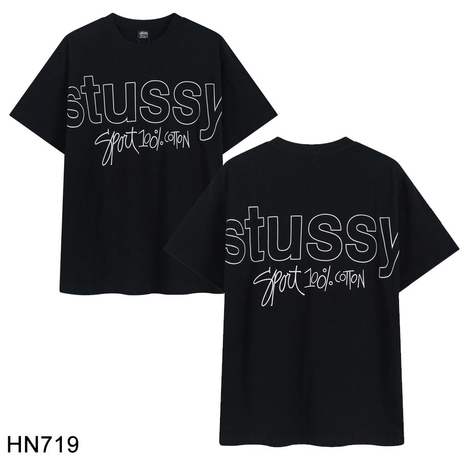 Stussy 2025 Sommer Neues Hochwertiges Rundhals-T-Shirt aus Baumwolle für Männer und Frauen Klassisches Logo mit neuem Musterdruck Paar-T-Shirt