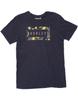 HURLEY Mens Graphic T-Shirt Top Small Navy Blue Cotton CL50
