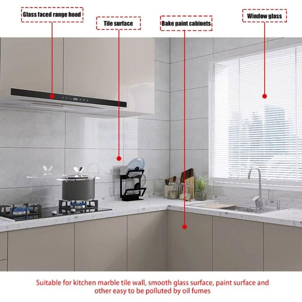 Heat-resisting Wall Protector Film Electrostatic Adsorption Wall Sticker Kitchen