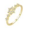 Classic 18K Gold Four-Pawed Snowflake Couple Ring For Women 100% Original S925 Sterling Silver Valentine's Day Gift Jewelry