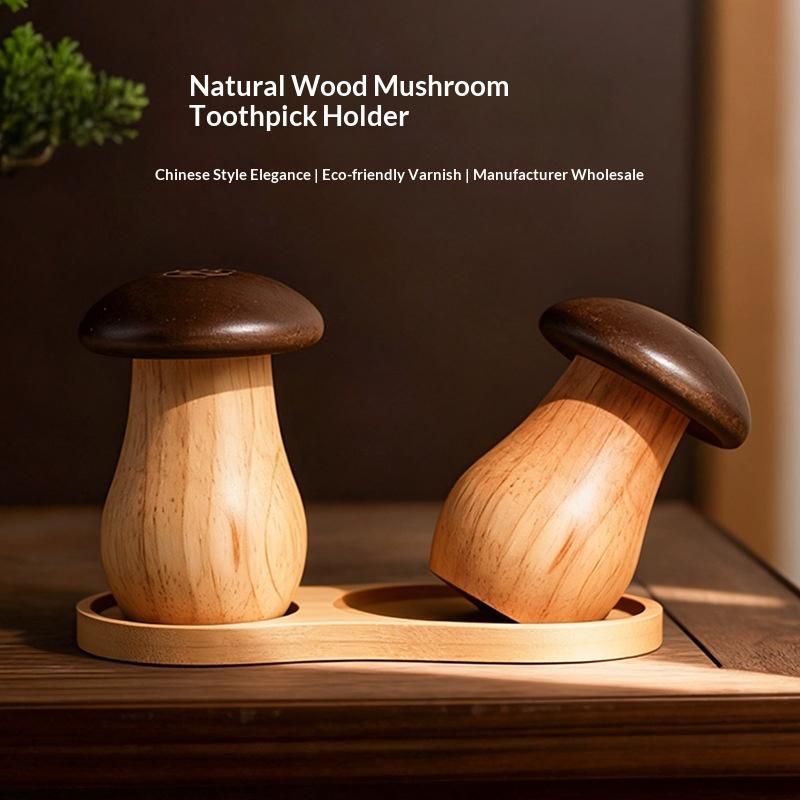 Durable Cute Mushroom Toothpick Holder Easy to Refill Dustproof Food Grade Toothpick Storage Box for Cafe Bakery Use