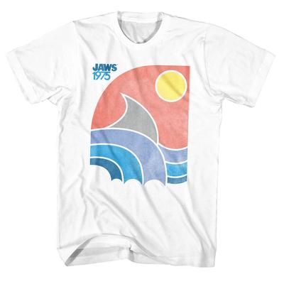 Jaws 70's Thriller Movie Pastel Waves In The Sunset Men's T Shirt Unisex T-Shirt