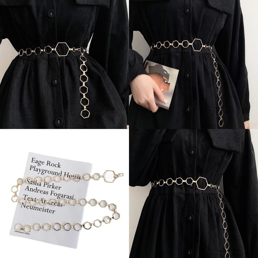Chic Hexagon Shaped Waist Chain For Women Perfect For Dresses And Shirts Fashionable