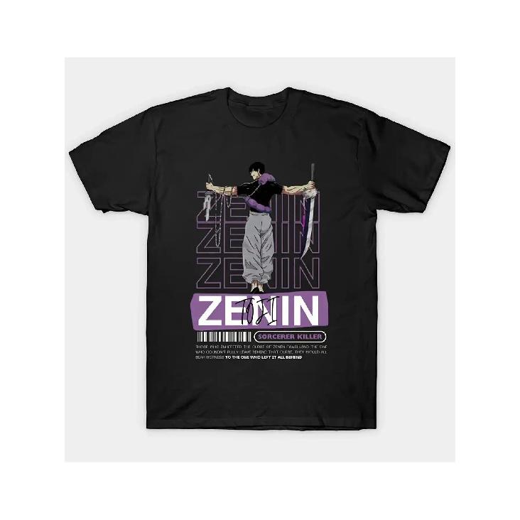 Men s Toji Zenin Anime T-Shirt - Japanese Manga Ninja School Costume Shirt with Toji Zenin Print, Cosplay Apparel for Anime Conventions & Casual S чёрный