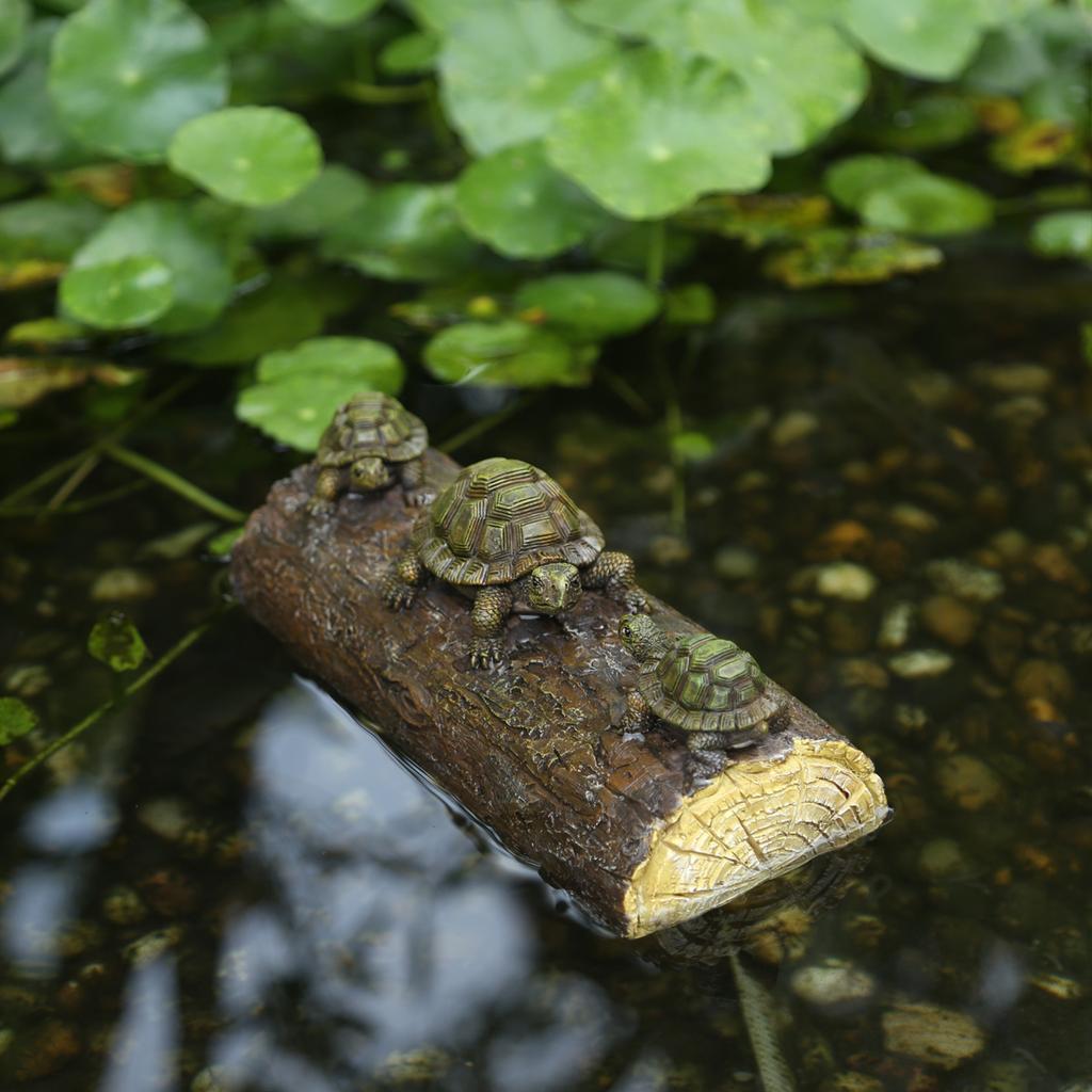1 szt. Urocza Pływająca Żółw Ozdoba Ogrodowa - Rustykalna Żywiczna Figurka Zwierzęca do Dekoracji Stawu i Podwórka, Idealna na Święto Dziękczynienia