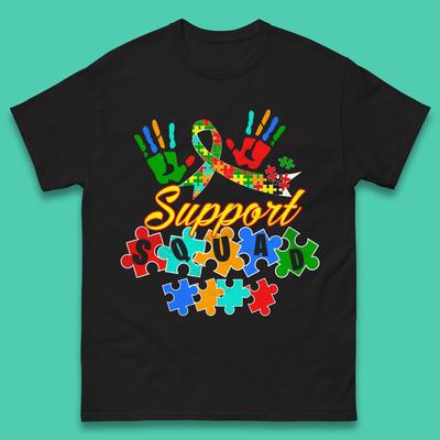 Autism Support Squad Mens T-Shirt Womens Tops Tees