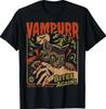 Vampurr Bites Again! Funny Cat Halloween Vintage Graphic T-Shirt
