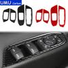For Chevrolet Trailblazer 2018— LHD Real Carbon Fiber Window Switch Lifting Panel Cover Trim Sticker Decorative Accessories