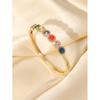 Color square zircon bracelet fashion light luxury high-end bracelet niche design jewelry