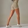 Seamless Knitted Peach-colored Yoga Pants With A Hip-lifting And Belly-controlling Design, High Waist, Pure Color, Suitable For Sports