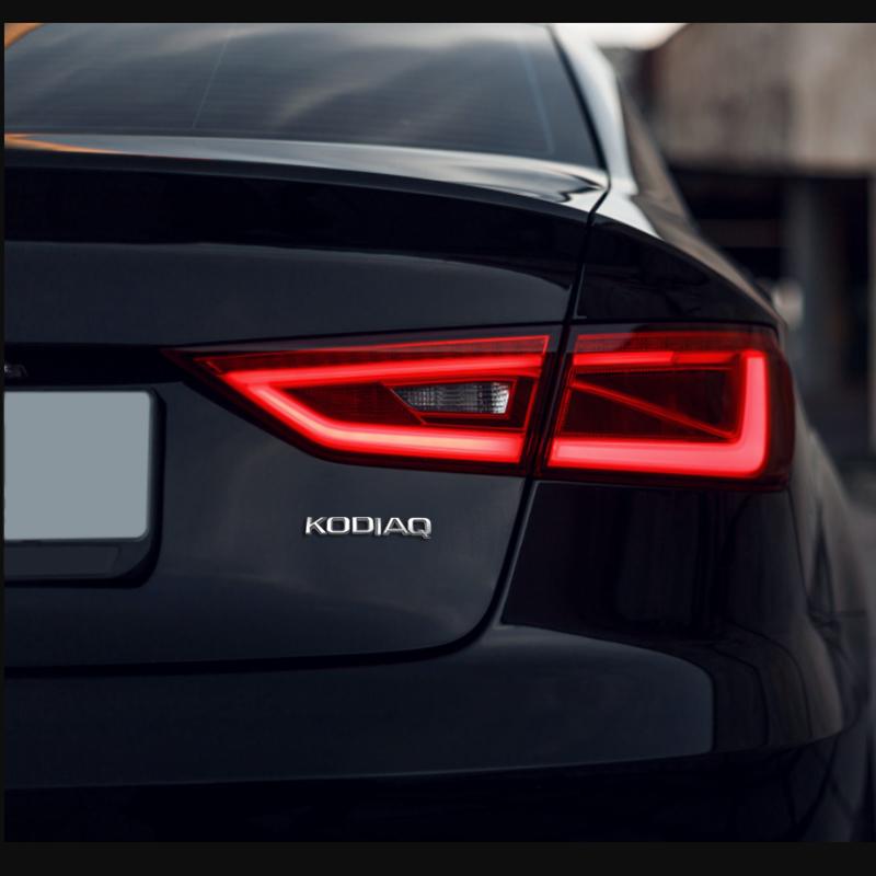 ZDVK6 Car Emblem Metal Badge Logo Body Decals Sticker For Skoda KODIAQ Glossy Black Matte Black Auto Accessories