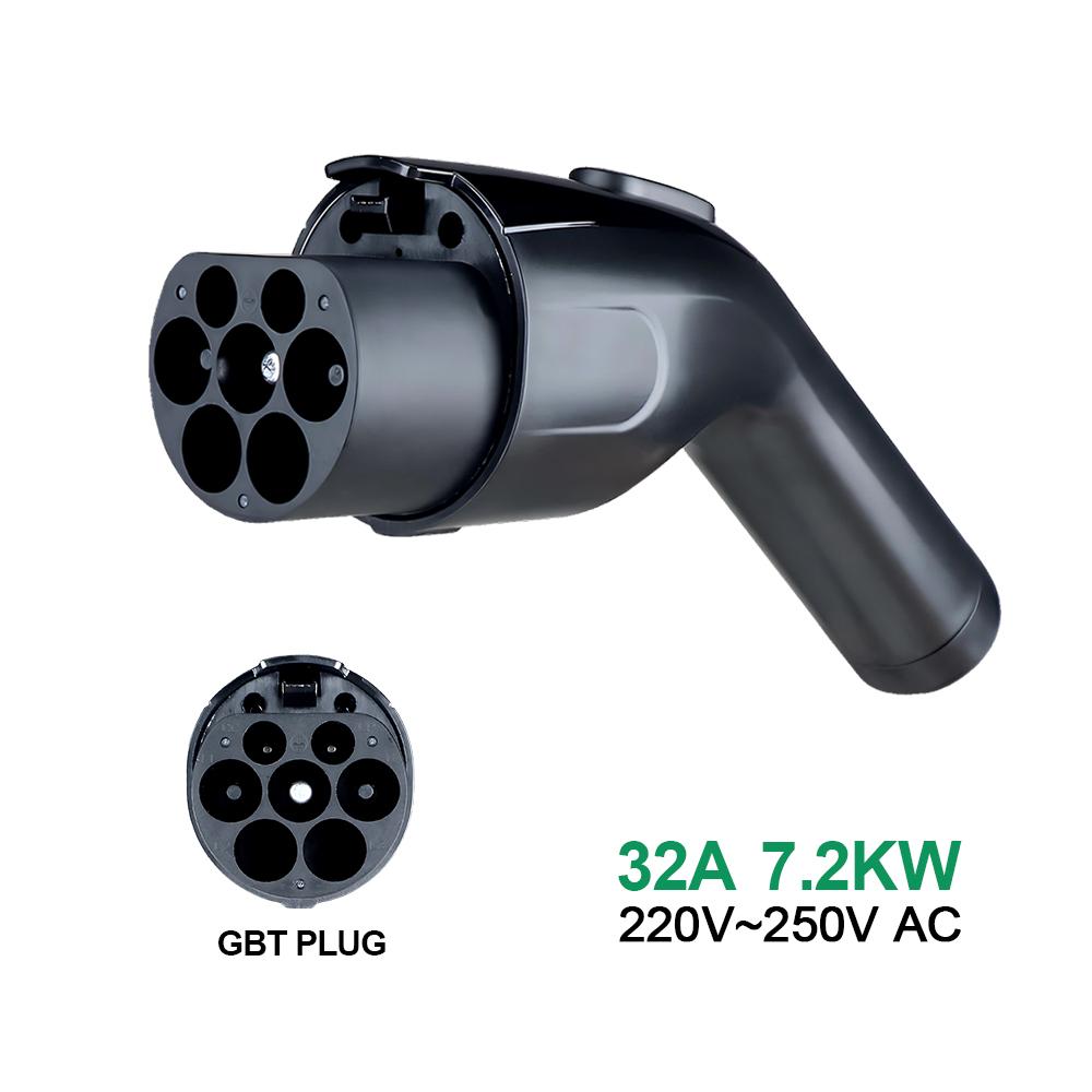 Chiefleed GB/T Plug For Replacement EVSE for Electric Car Accessories GBT 16A 32A 1/3P EV Charging Plug EVSE Charger Connector 32A 1P 7.2kw GBT