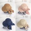 Versatile Style Hat Straw Woven Elegant  Sweet Bow Womens Hatscaps Sunshade