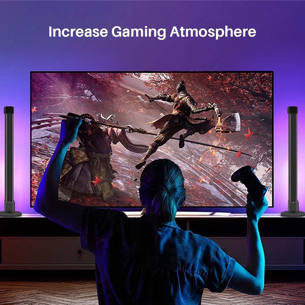 New Smart LED Pickup Light 5V 2A RGB Symphony Lamp Ambient LED Lamp Bluetooth App Control Music Rhythm Lights Gaming Bar TV Computer Desk 32.5*6cm