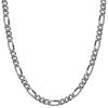 Gin No Oxidized Figaro Length Width Silver 925 Necklace Chain Only [Shinjuku Kura] Chain, 45-70cm (45cm), Approx. 3.4mm, Thin, Chain, SV925,