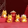 Chinese Year Dragon Figurine Lifelike Adorable New Year Dragon Sculpture for Home Decoration
