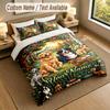 Dog Theme Personalized 3Pcs Bedding Set Custom Text & Name 1 Sheet 2 Pillowcases Household Bedding 1pc
