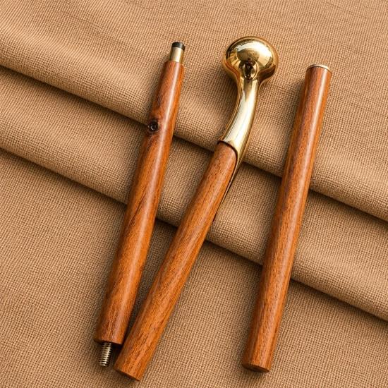 Victorian Brass Knob Walking Cane, Handmade Wooden Walking Stick, Gentleman Cane, Gift for Him, Detachable Cane