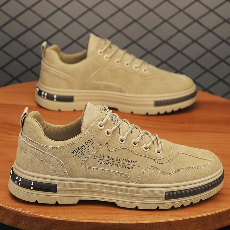 

Весна Осень 2024 Мужские ботинки Уличные Ботинки на платформе Инструментальные Мотоциклетные ботинки Рабочие ботинки Дизайн Мужская Повседневная обувь 44 хаки