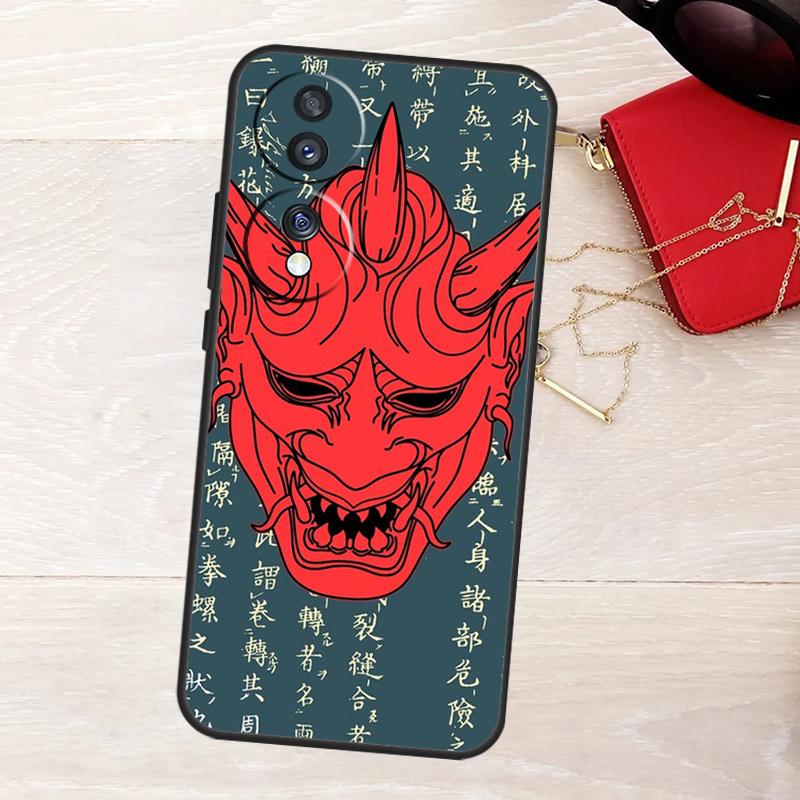 Hannya Demon Oni Case For Honor Magic 7 Lite 5 6 8 50 70 90 200 400 Pro X8b X8c X9a X9b X9d X9c Win RT Cover