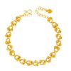 Gold Interlocking Circle Disco Bead Bracelet – Women's Luxurious Starry Sky Design
