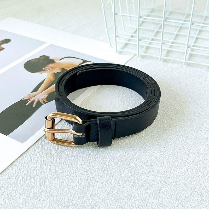 Elegant Black Pu Belt For Women Chic And Versatile For Dresses And Jeans