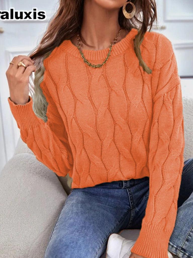 Women's Autumn Winter New Style Loose Knit Pullover Sweater Coat