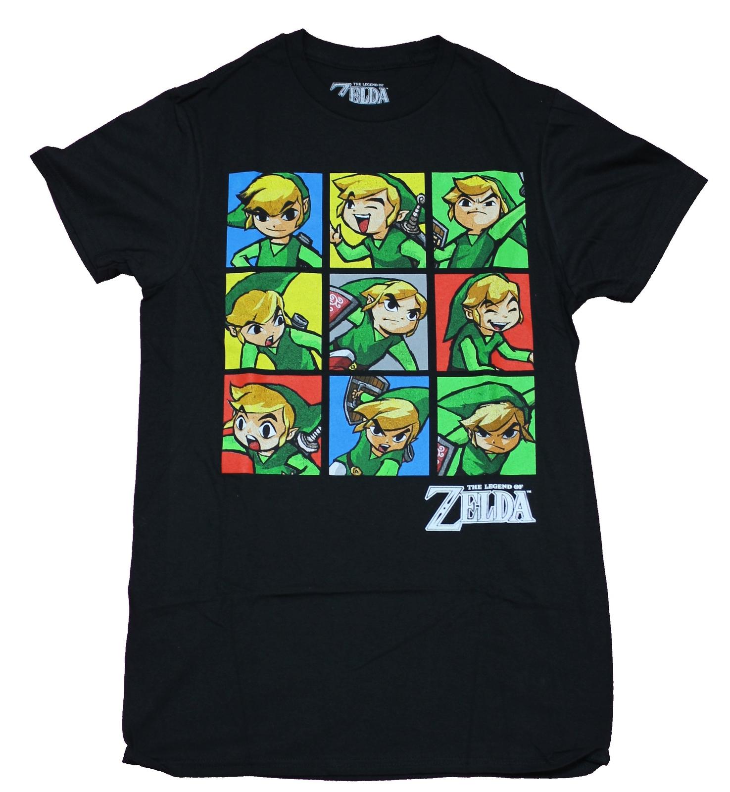 Legend of Zelda Adult New T-Shirt - Nine Box Multi Link Poses XXXXL