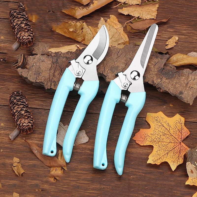 

2pcs Garden Pruning Shears Color Stainless Steel Flower Pot Decorative Professional Scissors Fruit Flower Rough Branch Shears небо синє кольору