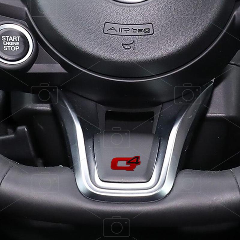 HNQJR1 Car Metal Q4 Logo Badge Steering Wheel Decals Styling For Alfa Romeo Stelvio Mito Stradale Giulietta Emblems Sticker Accessories