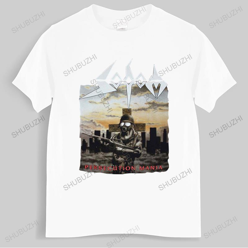

summer tshirt men brand teeshirt SODOM PERSECUTION MANIA TSHIRT men t shirt fashion rock punk tees Mens Tshirt Euro size TOPS 3XL