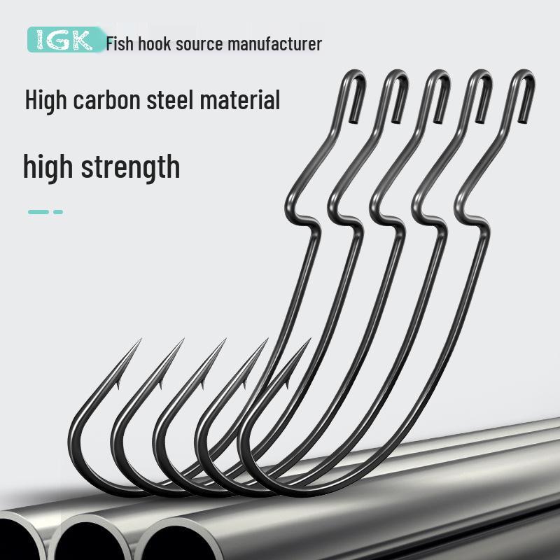 Corrosion-Resistant Teflon Coated High Carbon Steel Black Nickel Crank Lead Head Fishing Hook