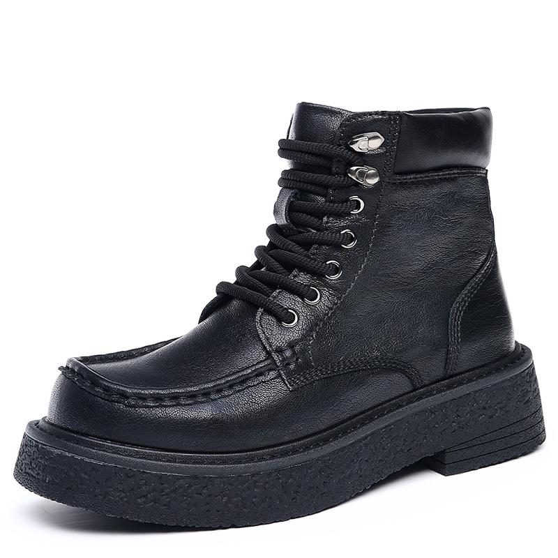 Fashion Fashion Designer Men Ankle Boots Classic Motorcycle Boots Outdoor High Top Male Shoes Leisure Walk Basic Botas Man Walking Shoes