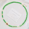 High Quality Natural Chalcedony Artificial Pearl Design Sense Necklace Sweater Chain