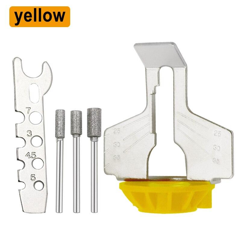 

Набор для заточки цепной пилы, набор для электрической шлифовки цепи, набор принадлежностей для заточки пилы, зубчатые шлифовальные инструменты, электроинструменты жёлтый