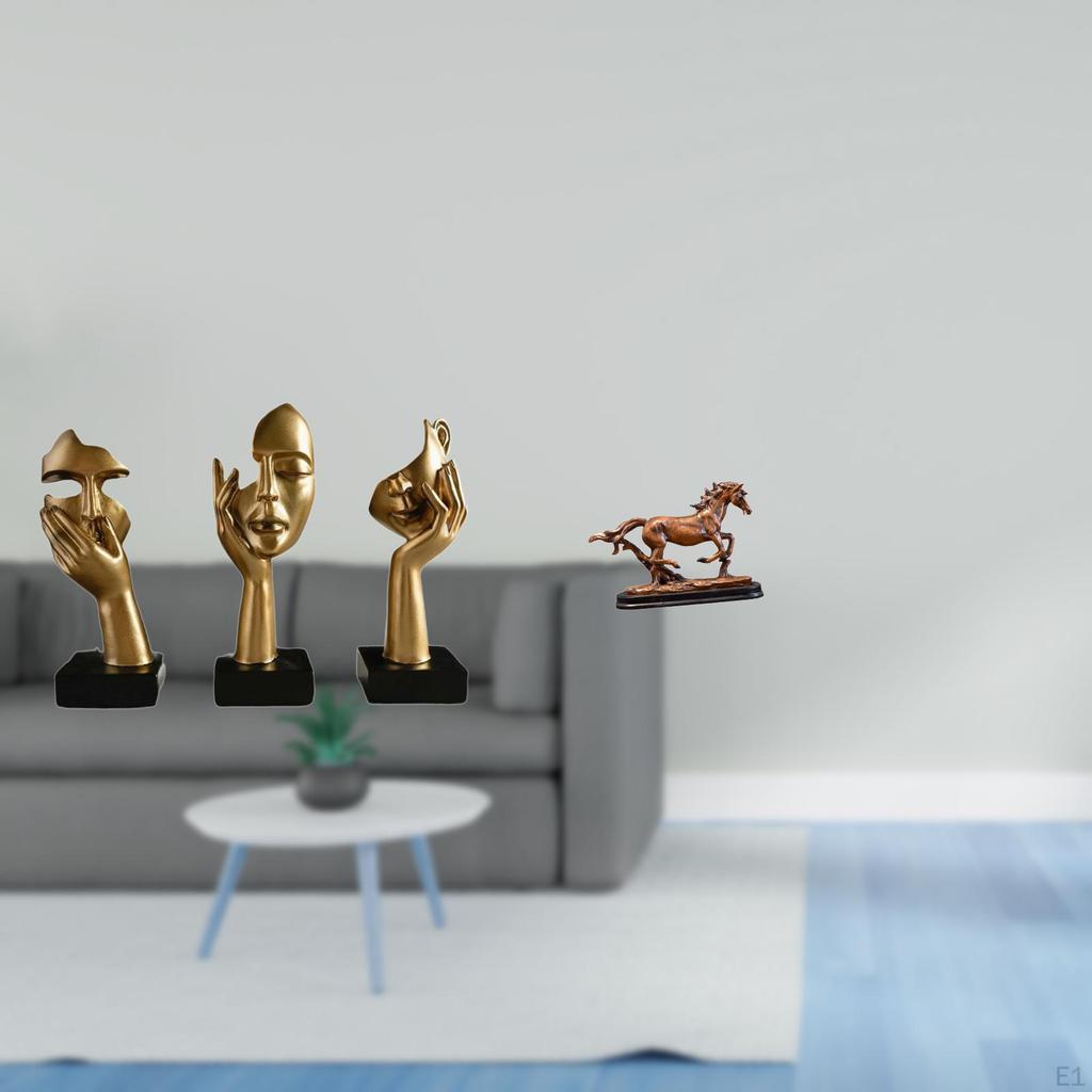 Resin Thinker Statues Abstract Art Sculptures for Office Bookshelf Living Room Sculpture Figurine