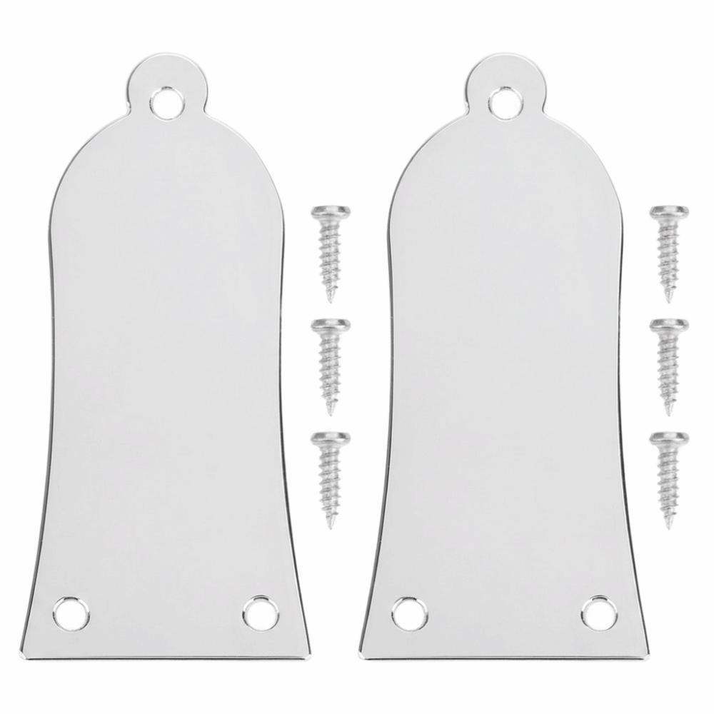 2PCS 3 Holes Metal Truss Rod Cover Metal Electric Guitar Rod Cover Guitar Replacement