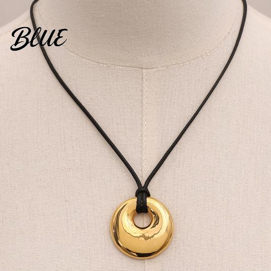 Versatile Jewelry Piece Boho Style Necklace Stainless Steel Ring Pendant