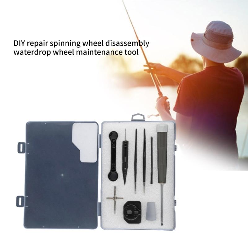 Durability Fishing Reel Repair Tool Set For Maintenance Adjustments With Rusts Resistant Stainless Steel Construction